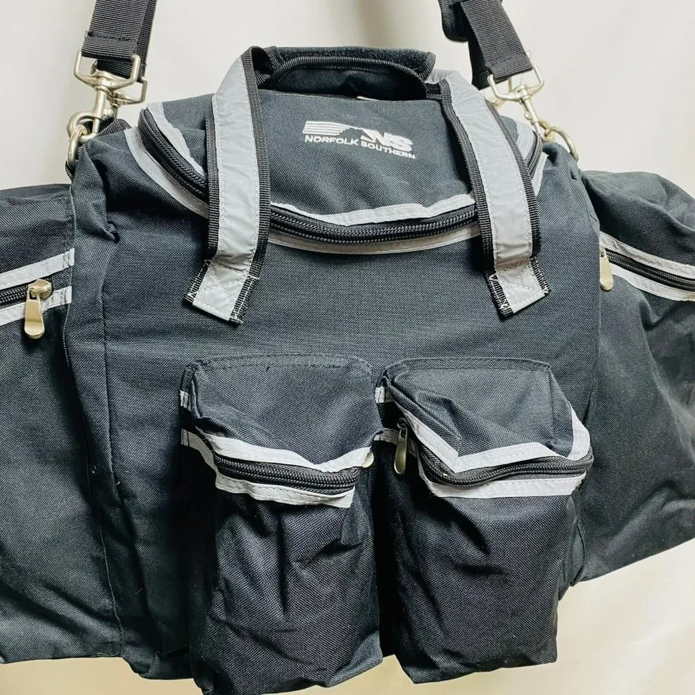 Fitness large bag black 30”x12”x12” With 8 different sizes pockets NEW